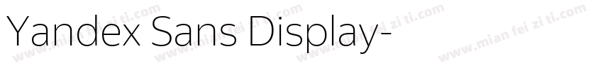 Yandex Sans Display字体转换